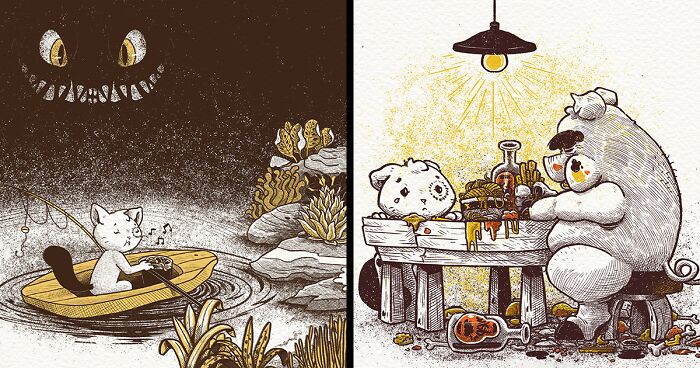 I Make Cute Illustrations Featuring An Introverted Cat That Is Just Living Its Life (20 New Pics)