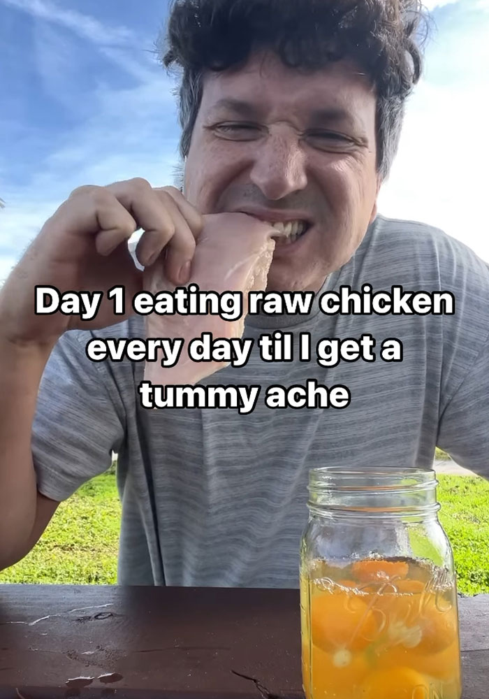 “What’s The Worst Thing That’s Gonna Happen?“: Florida Man Films Himself Eating Raw Chicken