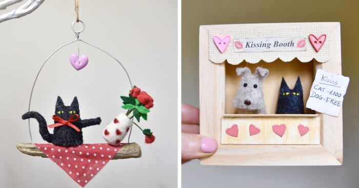 My Miniature Hand-Stitched Cats For Valentine’s Day (24 Pics)
