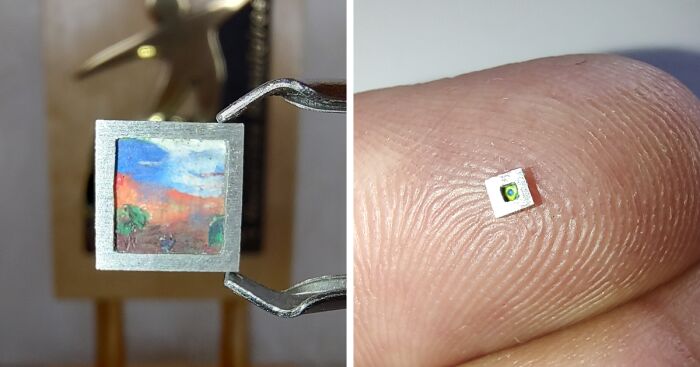 I Create The Smallest Painting In The World (16 Pics)