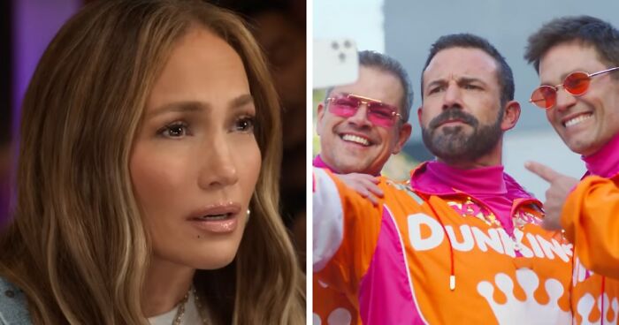 J.Lo Unamused As Ben Affleck, Tom Brady, And Matt Damon Make Their Hilarious Boy Band Debut