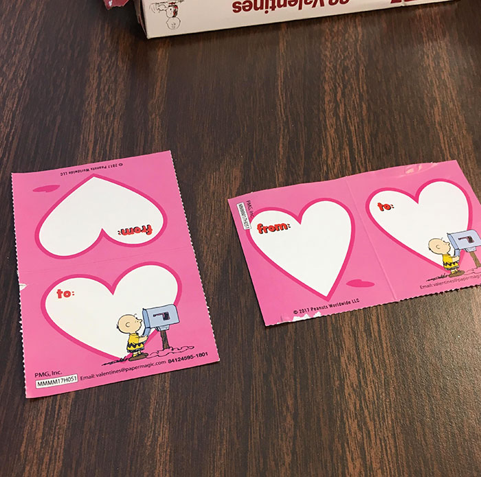 These Peanuts Valentine's Day Cards