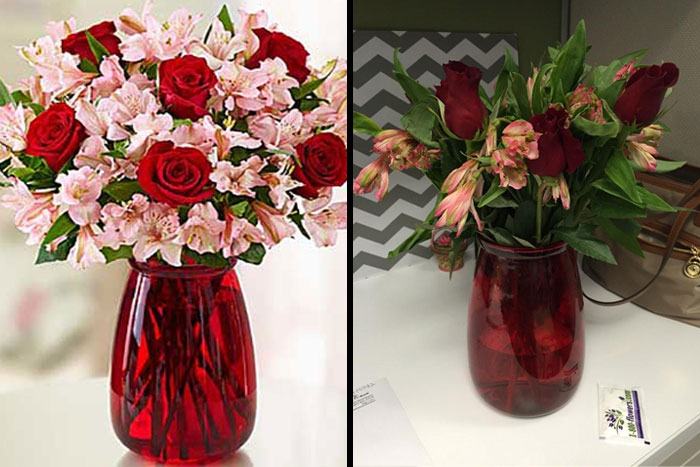 Paid "1-800-Flowers" $70 To Send Flowers To My Wife's Office... Yep, Exactly As Advertised