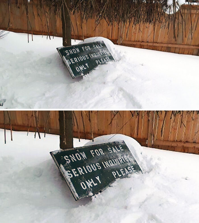 My Grandfather Has Put Out This Sign Every Winter For 5 Years