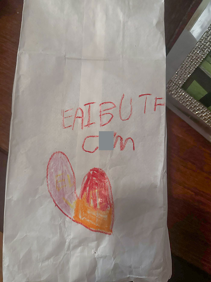 Our 4-Year-Old Wrote This On All Of Her Friends' Candy Bags In Pre-School Today And Told The Teacher It Said Happy Valentine's Day