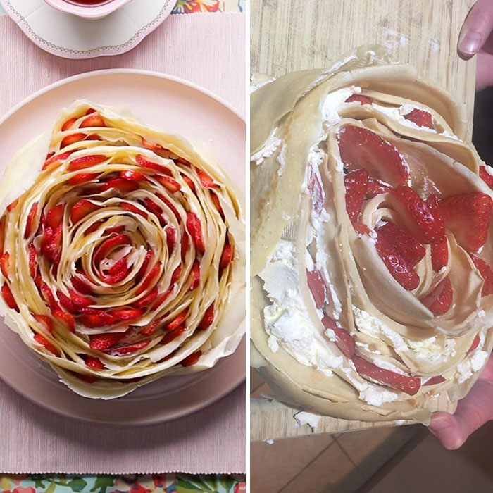 Rose Crepe Cake For Valentine's Day