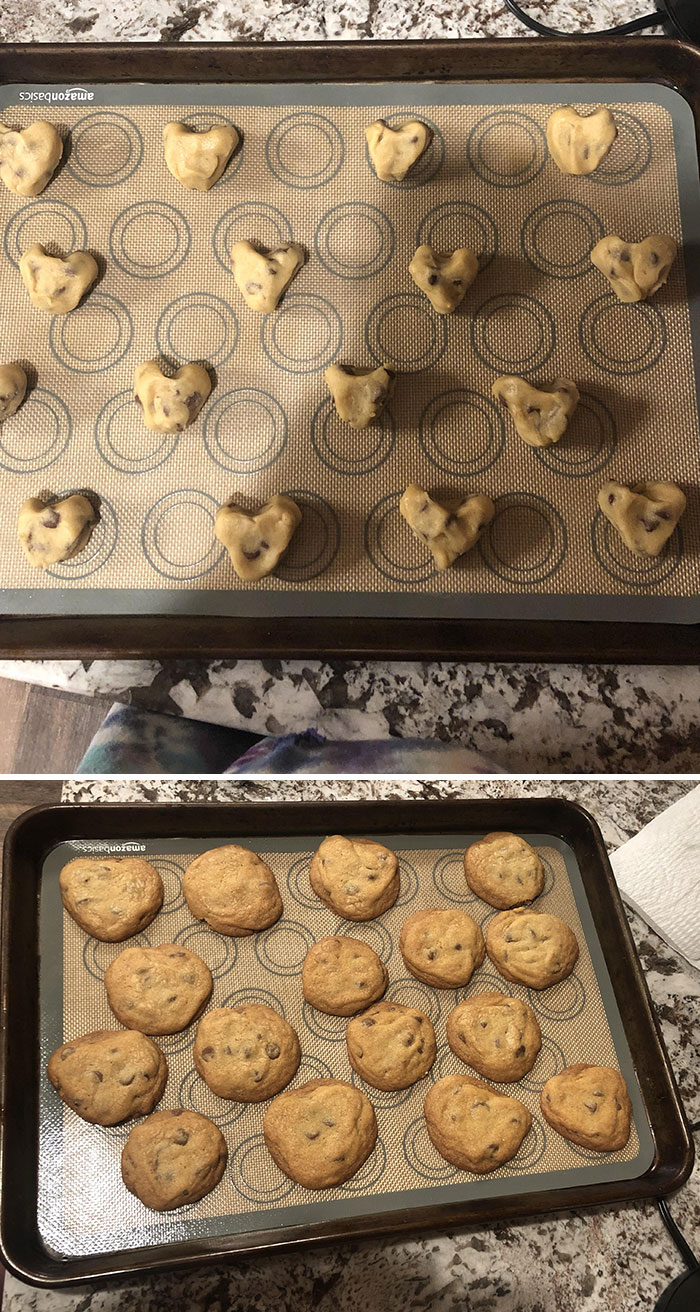 Valentine's Day Fail. Tried Making Heart Cookies For My Friend, Everyone Fails At Something