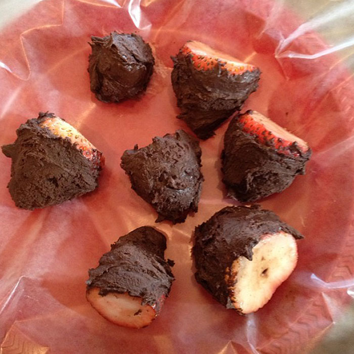 Chocolate-Covered Strawberry Fail. Pretty Sure They Are Not Supposed To Be Bumpy