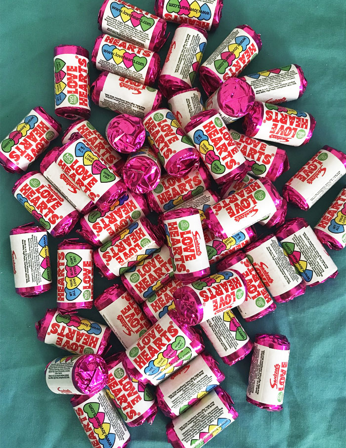 What Am I Going To Do With The 50 Packets Of Love Hearts That Arrived Too Late For The Workshop I Ran Yesterday?