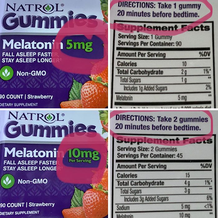 Bought 10 Mg Gummies Since I Was Taking Two 5 Mg Each Night And Thought I’d Save Some Money. Turns Out The 10 Mg Container Is Still Just 5 Mg Gummies And They Tell You To Take Two