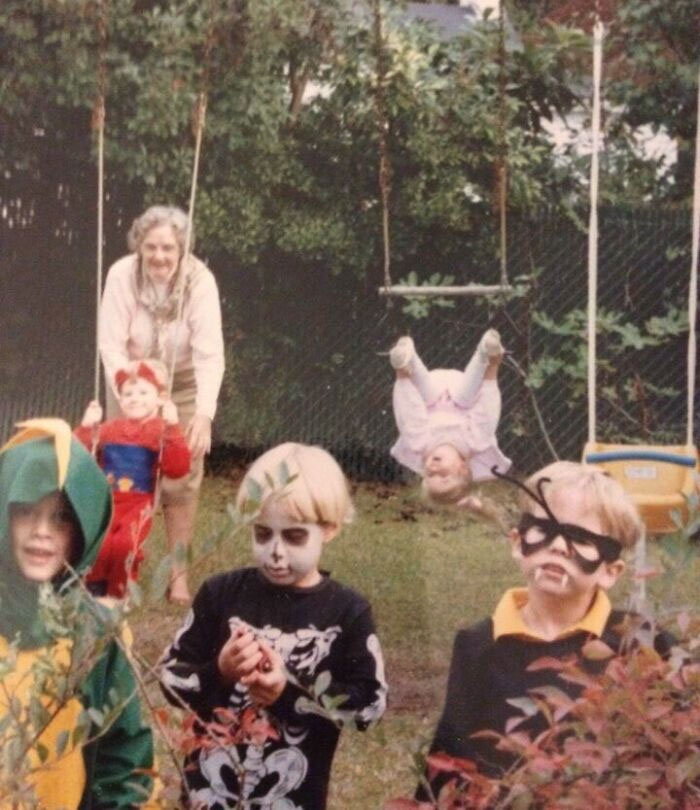 Halloween 1989. That's Me On The Right. My Sister Is Behind Me And About To Have A Really Bad Day