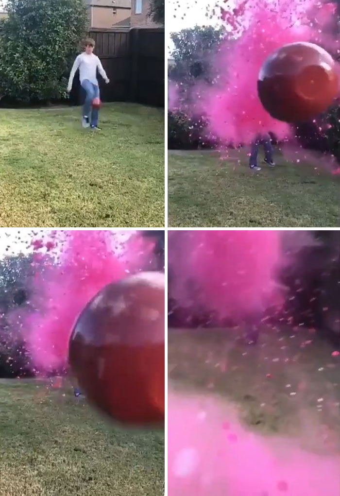Gender Reveal Fail. It Went For The Camera