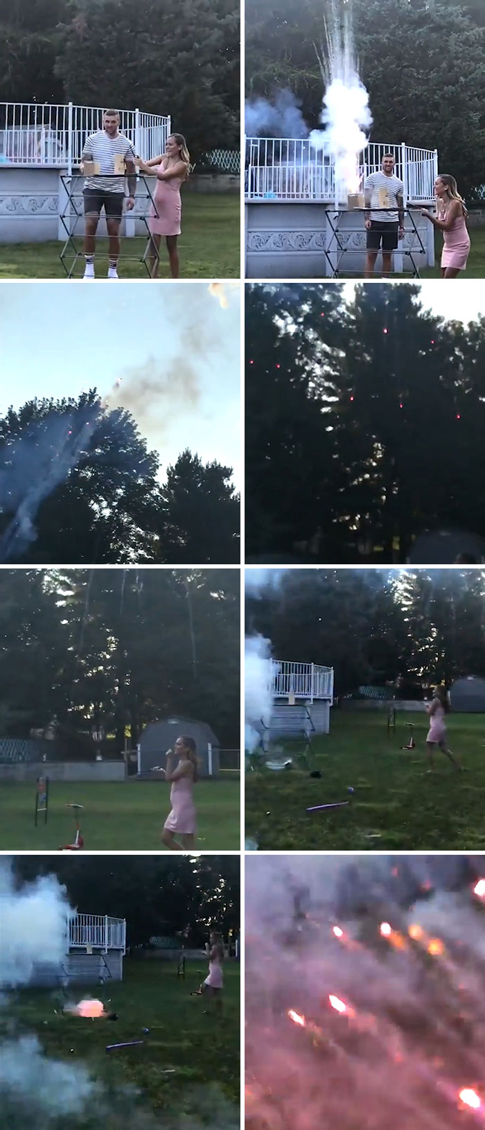 Gender Reveal Fireworks Fail Sends People Screaming
