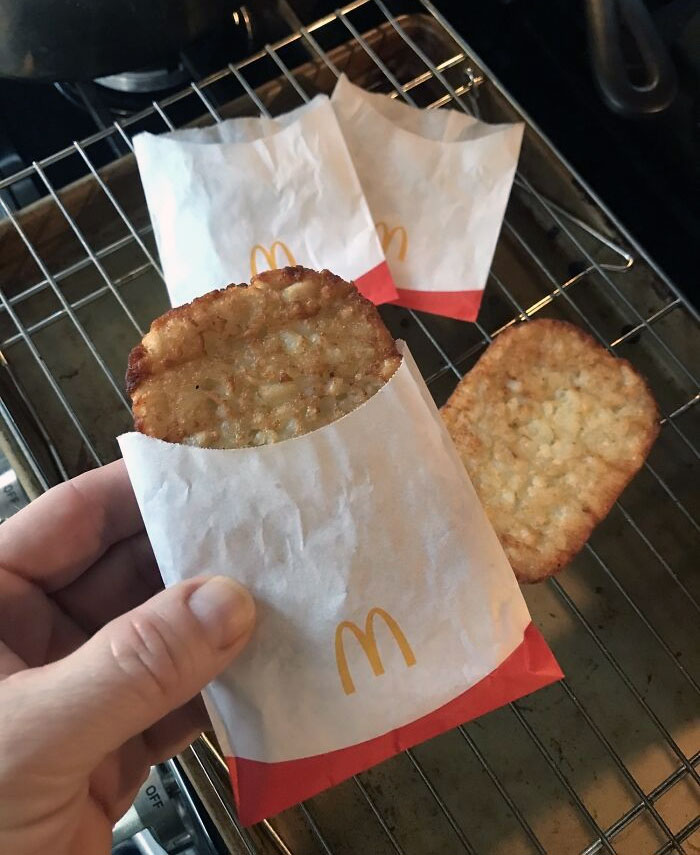 We Drive Past McDonald's On The Way To Daycare, And She Always Wants To Stop And Get Hash Browns. I Started Saving The Wrappers And Cooking Frozen Ones From Aldi's Before We Leave