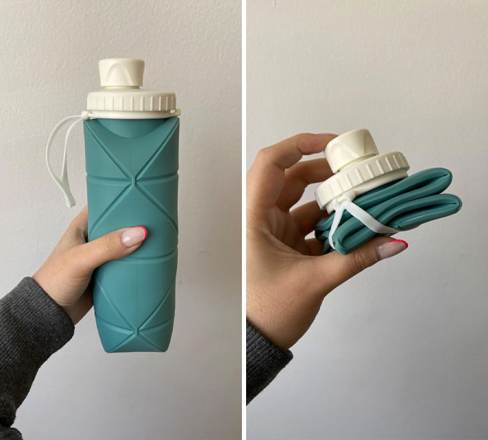 Squish It, Stash It, Sip It! Your Travel Essential - The Collapsible, Leak-Proof Water Bottle For Easy Hydration On-The-Go