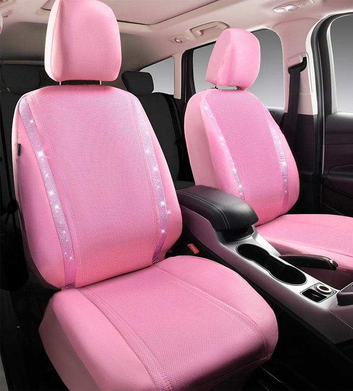 Dazzle Up Your Ride With Bling Car Seat Covers, Because Diamonds Are A Girl's Best Friend, Even On The Road!