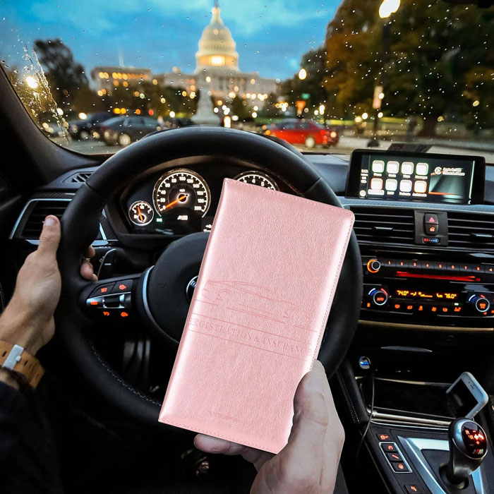 Upgrade Your Ride With A Chic Car Registration Holder For Easy-To-Find Documents And Sassy Organization!