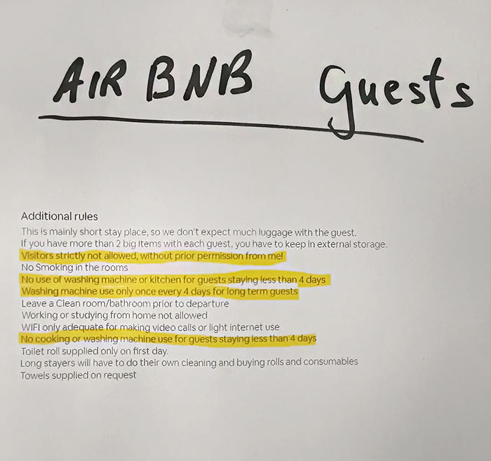 Notice To Airbnb Guests