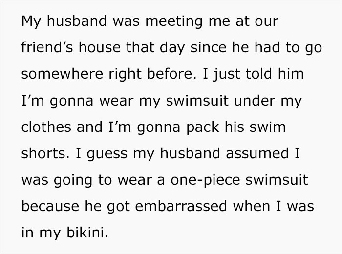 Husband Feels Embarrassed After He Sees His Wife In A Bikini, Scolds Her After