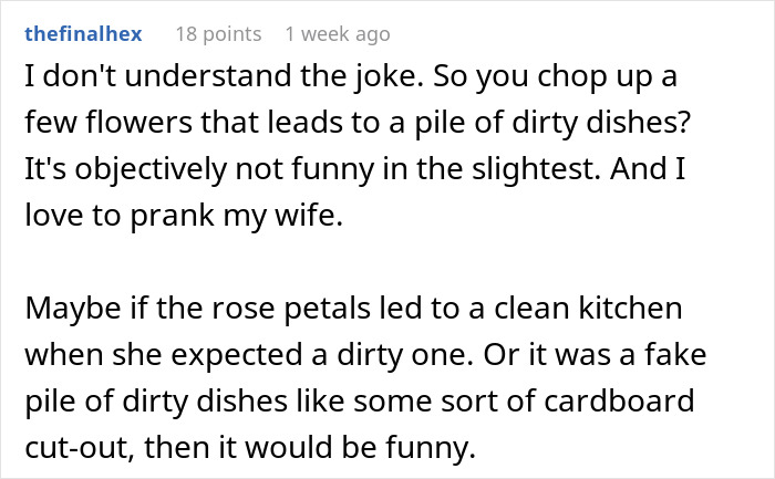 Wife Doesn’t Find Husband’s “Prank” Funny, Decides It's The Final Straw In Their Marriage