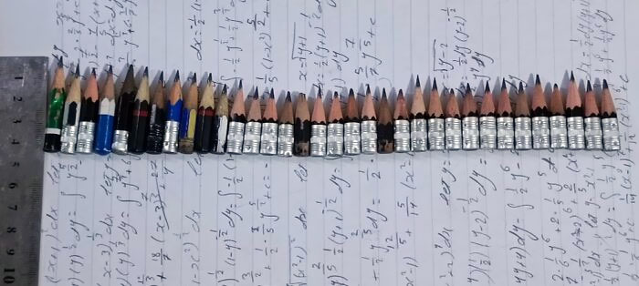Every Pencil I've Used Up In The Last 3 Semesters