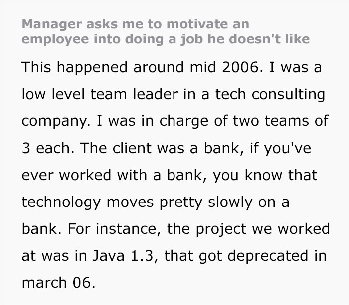 Team Lead Gets Told He's Bad At Motivating, So He Encourages Their Star Employee To Quit Team Lead Gets Told He's Bad At Motivating, So He Encourages Their Star Employee To Quit