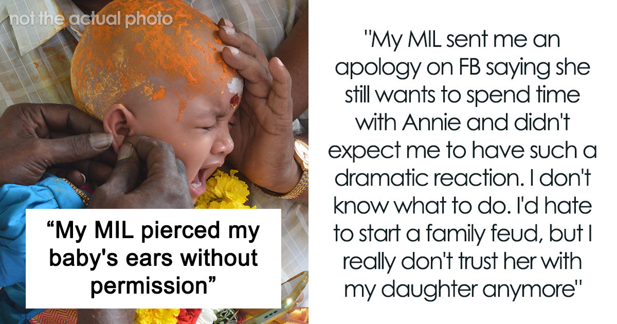 Woman Refuses To Let MIL Babysit Anymore After She Pierced Newborn's Ears Without Approval - Vimarsana News