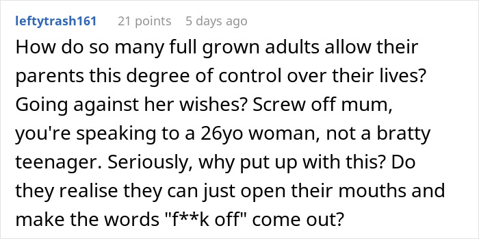 Mom Asks For The Inheritance Her Daughter Got So She Can "Sanitize" It Mom Asks For The Inheritance Her Daughter Got So She Can "Sanitize" It