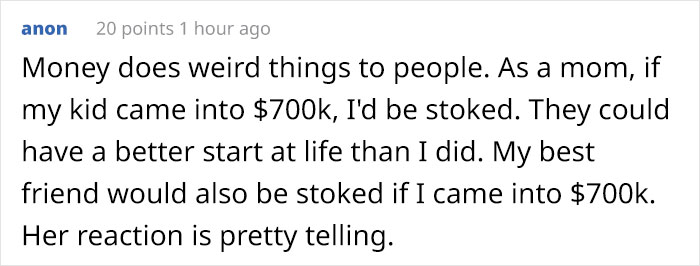 Mom Asks For The Inheritance Her Daughter Got So She Can "Sanitize" It Mom Asks For The Inheritance Her Daughter Got So She Can "Sanitize" It