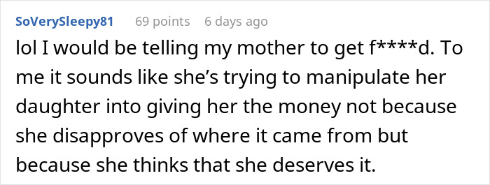 Mom Asks For The Inheritance Her Daughter Got So She Can 