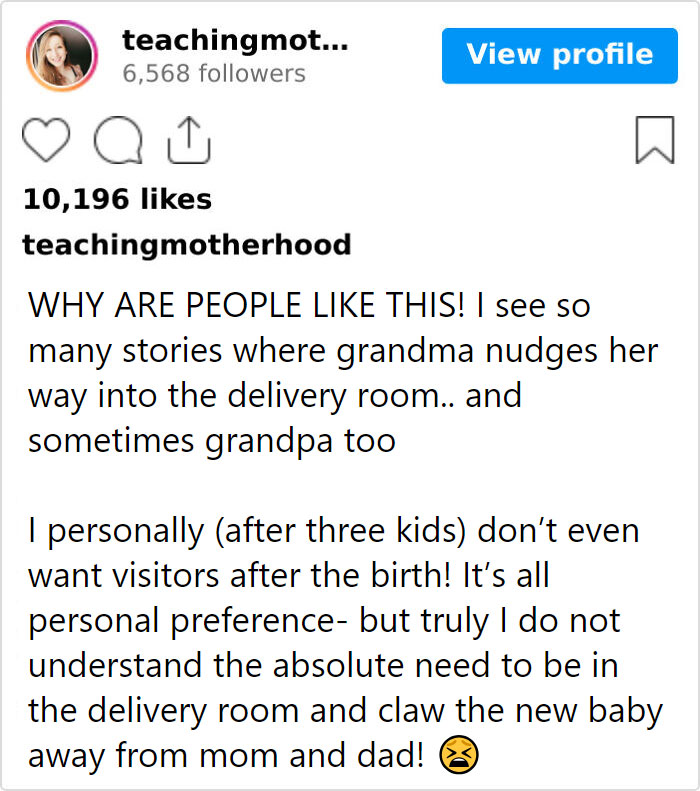 MIL Assumes She Will Be In The Delivery Room And Might Even Cut The Cord, Gets Told 'No'