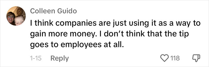 Woman Doesn’t Get Why She Has To Tip At The Checkout Of An Online Store Woman Doesn’t Get Why She Has To Tip At The Checkout Of An Online Store