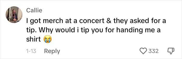 Woman Doesn’t Get Why She Has To Tip At The Checkout Of An Online Store Woman Doesn’t Get Why She Has To Tip At The Checkout Of An Online Store