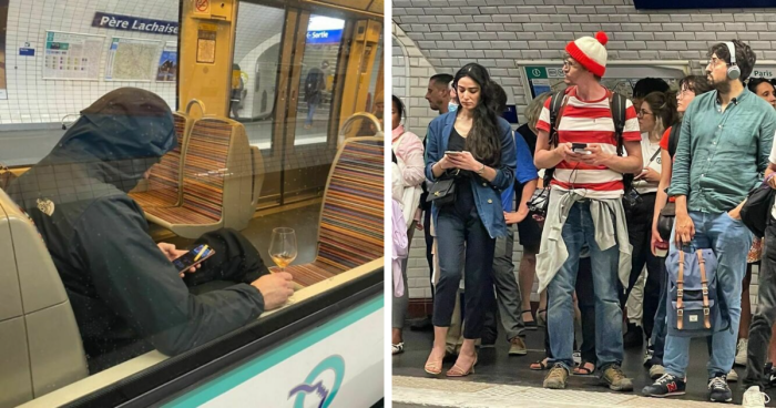35 Times People Spotted The Wildest Things On The Paris Metro And Had To Snap A Pic