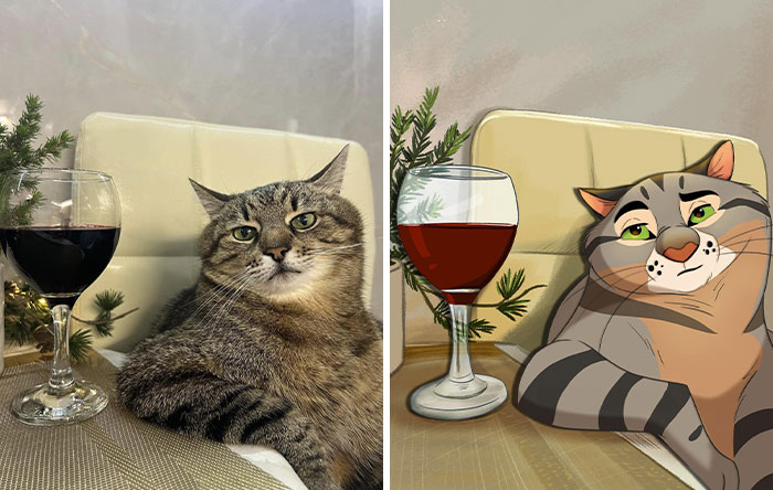 People Send Pics Of Their Pets To This Artist And She Disneyfies Them (22 New Pics)