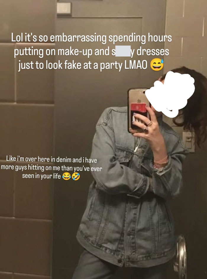 No, It's Embarrassing To Put Down Other Women At A Party