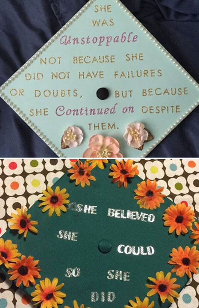 My Friend Based Her Graduation Cap Off Of A Pinterest Post