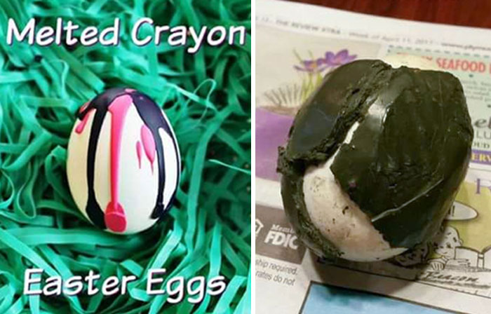 My Cousin Tried To Make Easter Eggs From Pinterest