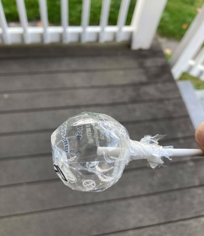 Ants Ate This Lollipop Completely But The Wrapper Is Still Spherical