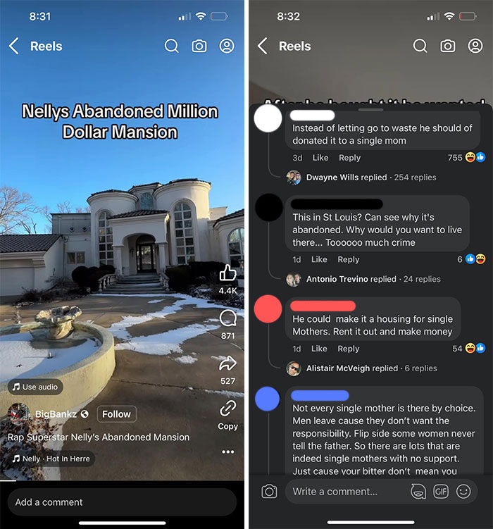 Apparently Single Moms Should Be Entitled To Nelly’s Old Abandoned Mansion
