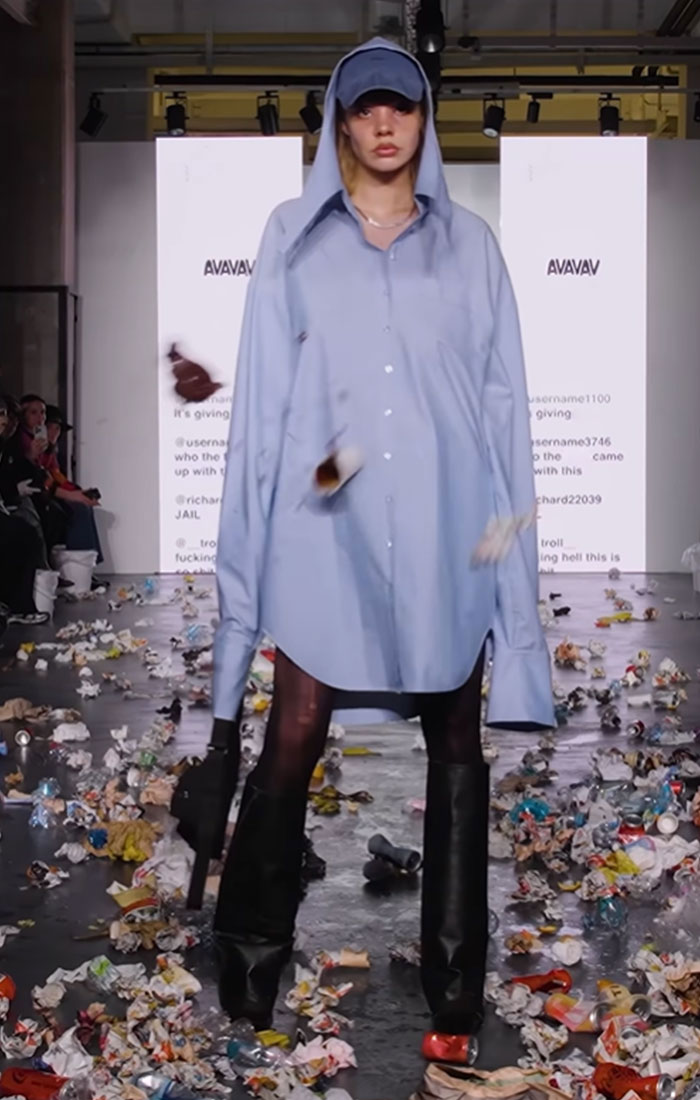 Chaos At Milan Fashion Show As Audience Pelts Models With Discarded Food