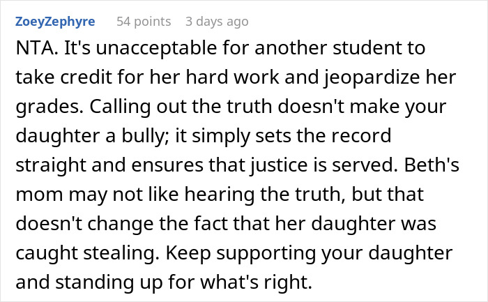 Mom Doesn’t Allow Daughter’s Homework Thief To Go Unpunished, Shuts Her Mom Down In The Office