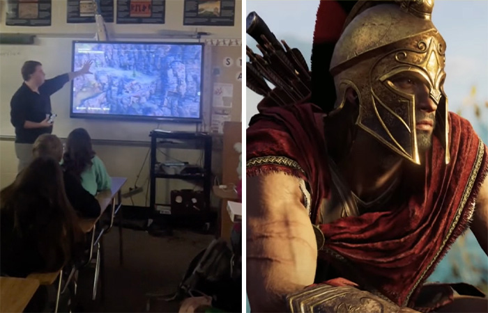 Kids Learn About Ancient Greece With The Help Of Video Game Assassin’s Creed In This Teacher’s Class