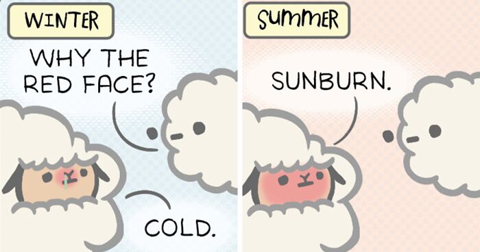 “Sheep And Cloud”: My 40 New Funny Comics With Slightly Dark Twists
