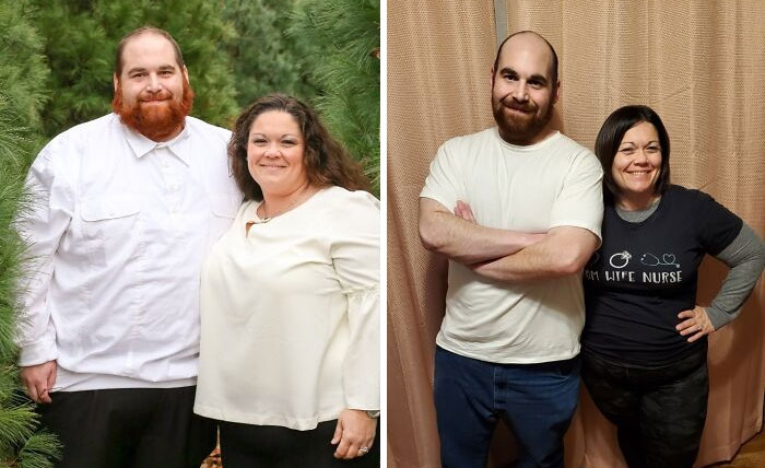 Wife And I Are Down Almost 300 Pounds In The Last Year And A Half Without Surgery, Pills, Or Cutting Off Body Parts. Looking At This Picture Seems Like It's Someone Else's Life