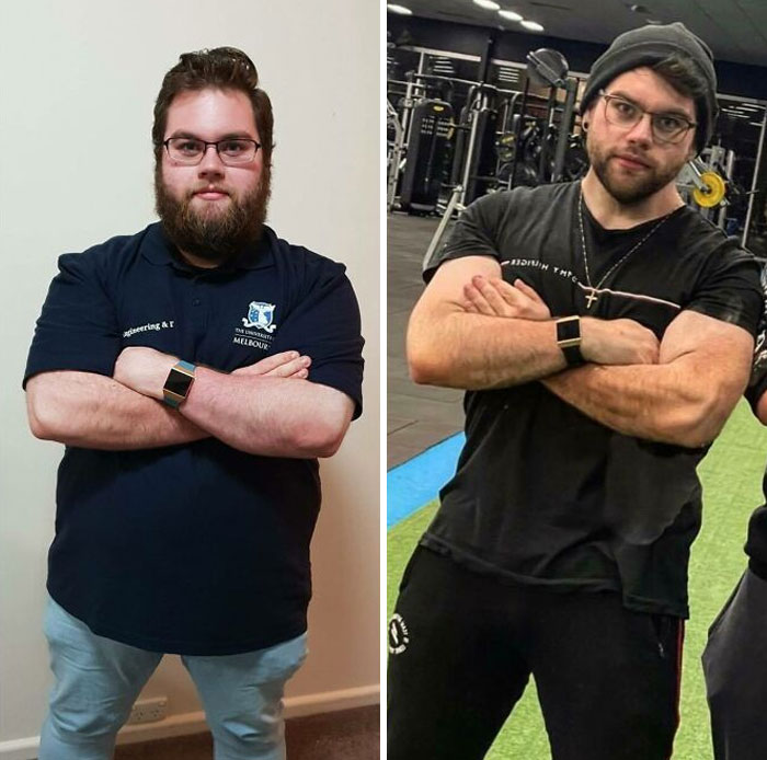 Same Person, Same Pose, Different Attitude. This Is Me, Four Years Of 16:8 Intermittent Fasting And Some OMAD, In Addition To Hardcore Dieting And Working Out. 146 Kg To 93 Kg