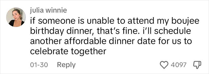 Guy Skips Friend's Birthday Dinner Because The Cheapest Entrée Is $41, And People Have Opinions Guy Skips Friend's Birthday Dinner Because The Cheapest Entrée Is $41, And People Have Opinions