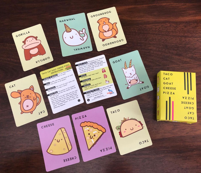Bring On The Uncontrollable Giggles With The Wildly Popular Taco Cat Goat Cheese Pizza Card Game - The Ideal Companion For All Your Family Bonding Moments!