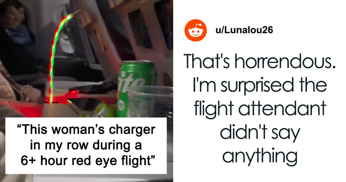 Woman Labeled Obnoxious For Using Flashy Charger That Caused A Disturbance On Overnight Flight