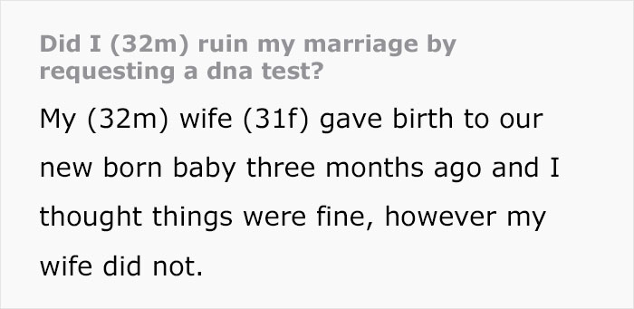 Husband Doesn’t Help Care For Newborn Baby, When Questioned Demands DNA Test And Ruins His Marriage